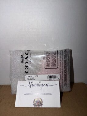 NWT 2026 Coach Powder Pink Heart Bag Charm CEA22 SAMEDAY SHIPPING
